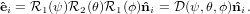 ˆei = R1 (ψ )R2(θ)R1 (ϕ)nˆi = D(ψ,θ,ϕ)ˆni.
